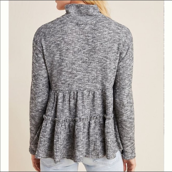Anthropologie Tiered Cowl Neck Sweater - Picture 2 of 4